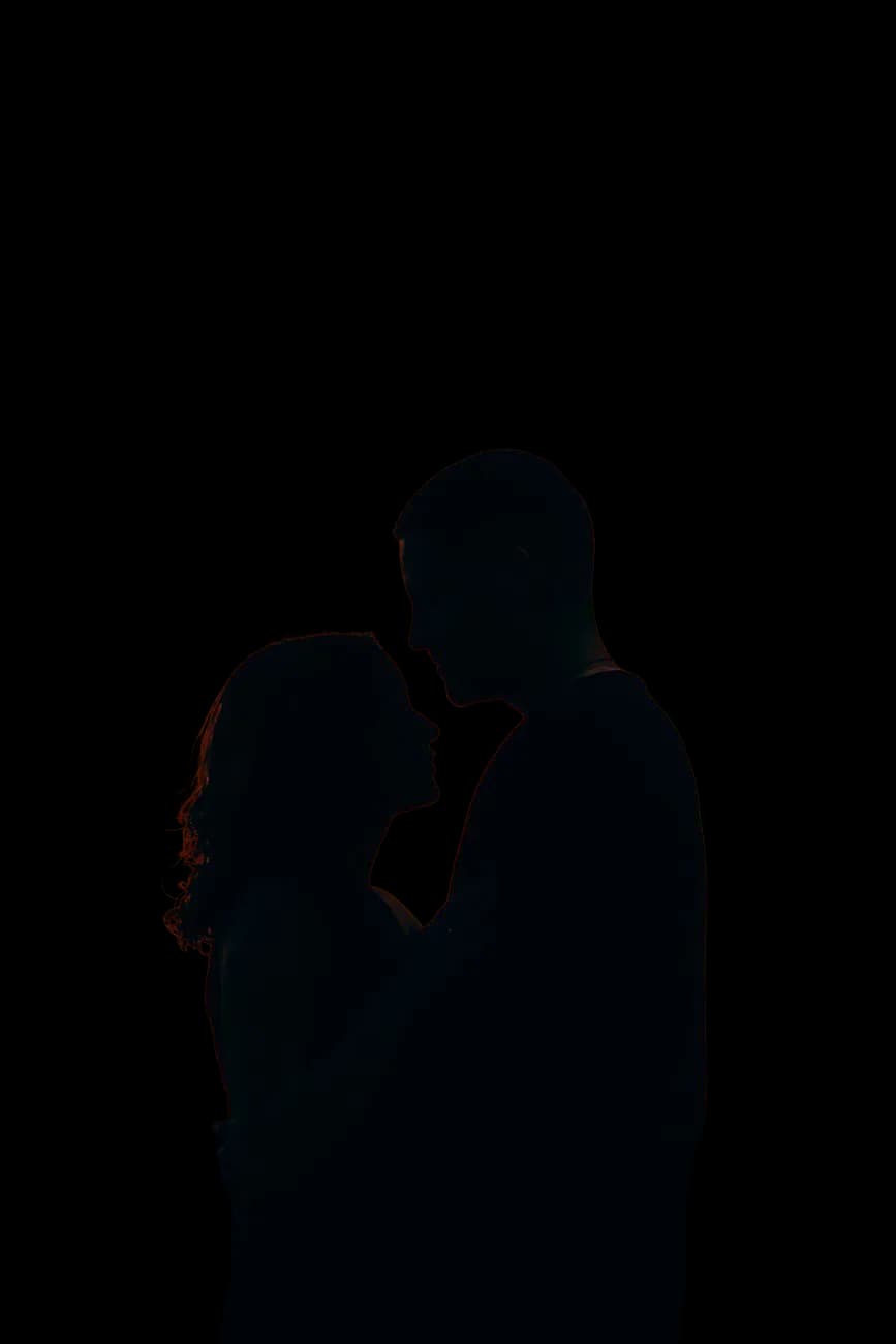A couple sharing a close, meaningful moment