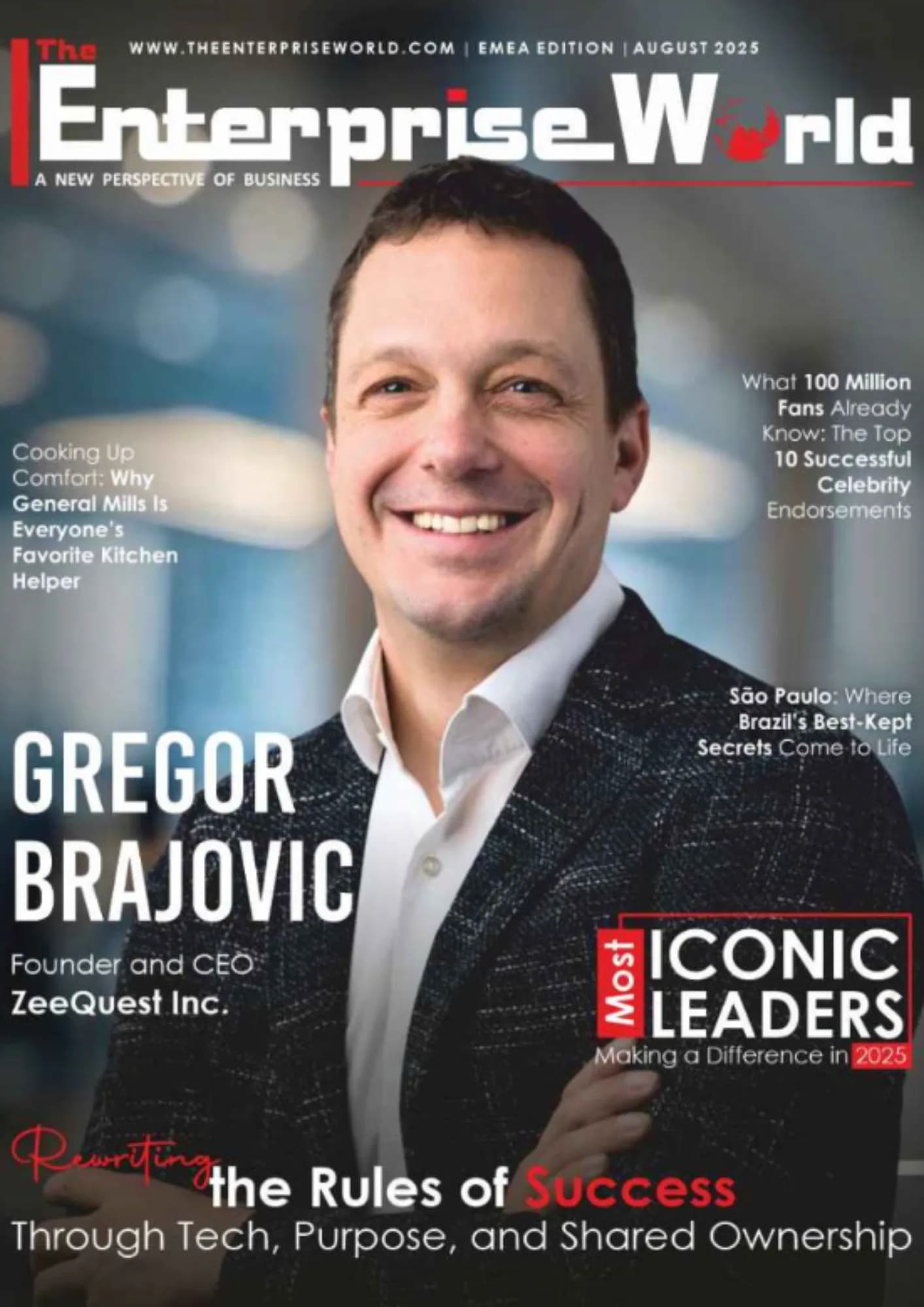 Gregor Brajović featured on the cover of Enterprise World