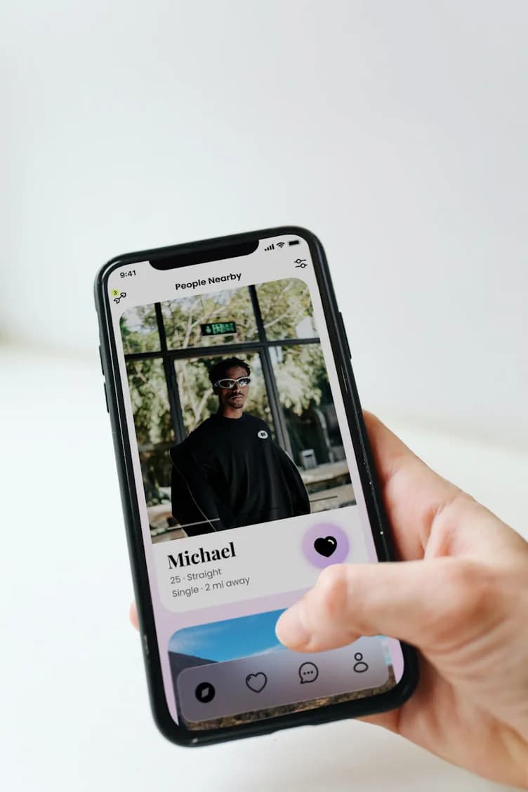 A person using a dating application