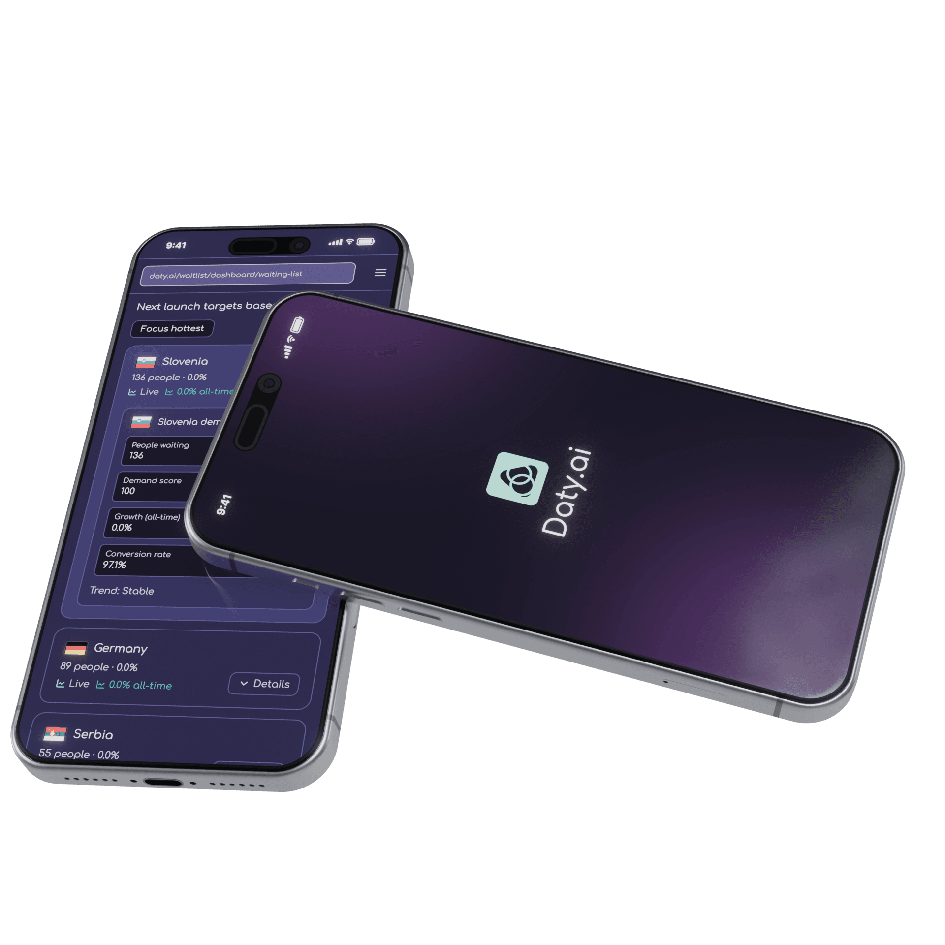 Daty.ai community map and Pioneer Hub experience on mobile phones